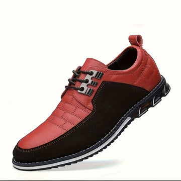 Men's Plaid Smart Casual Oxford Dress Shoes, Wear-resistant Lace-up Formal Oxford Shoes For Wedding Business